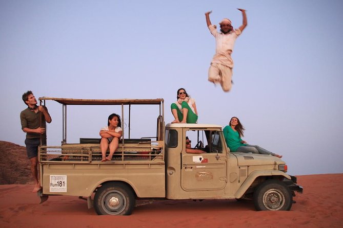 04 Days / 03 Nights Small Group Tour in Jordan. - Wadi Rum after Petra: Jeep tracks, sunset, and a desert night