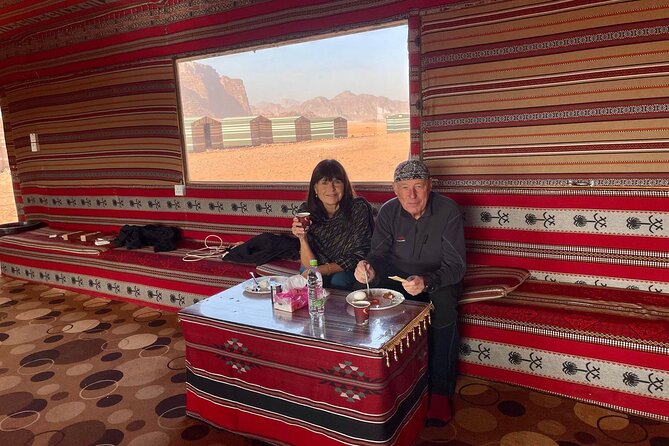 1 Day & 1 Night | Stay & Jeep + Camel Tour in Wadi Rum | Magic Bedouin Star - Abu Khasaba Canyon on foot