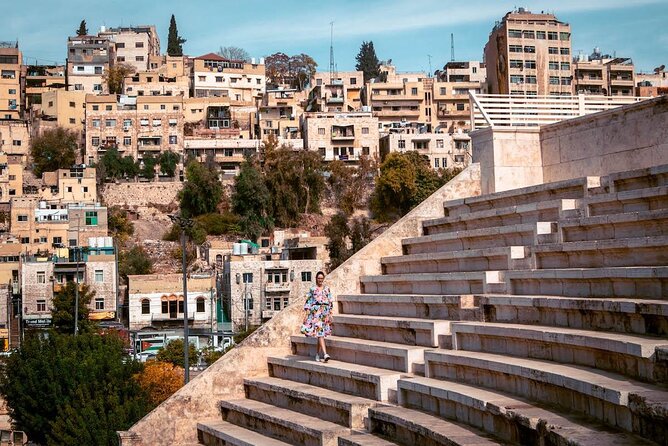 Amman Private City Tour - See the Roman Theatre below the hill