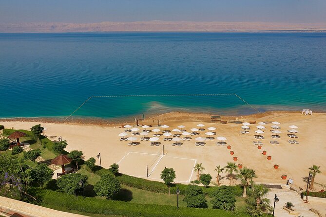 Dead Sea Half-Day Tour from Amman - A private beach, pool, and changing room
