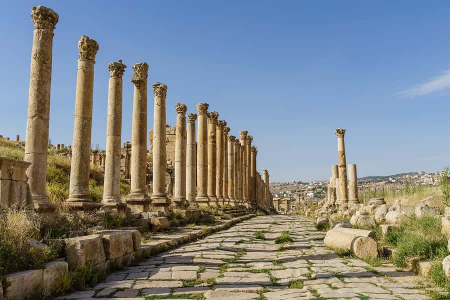 From Amman : Full day tour - Jerash and the Dead sea. - Floating, mud, and mountain views
