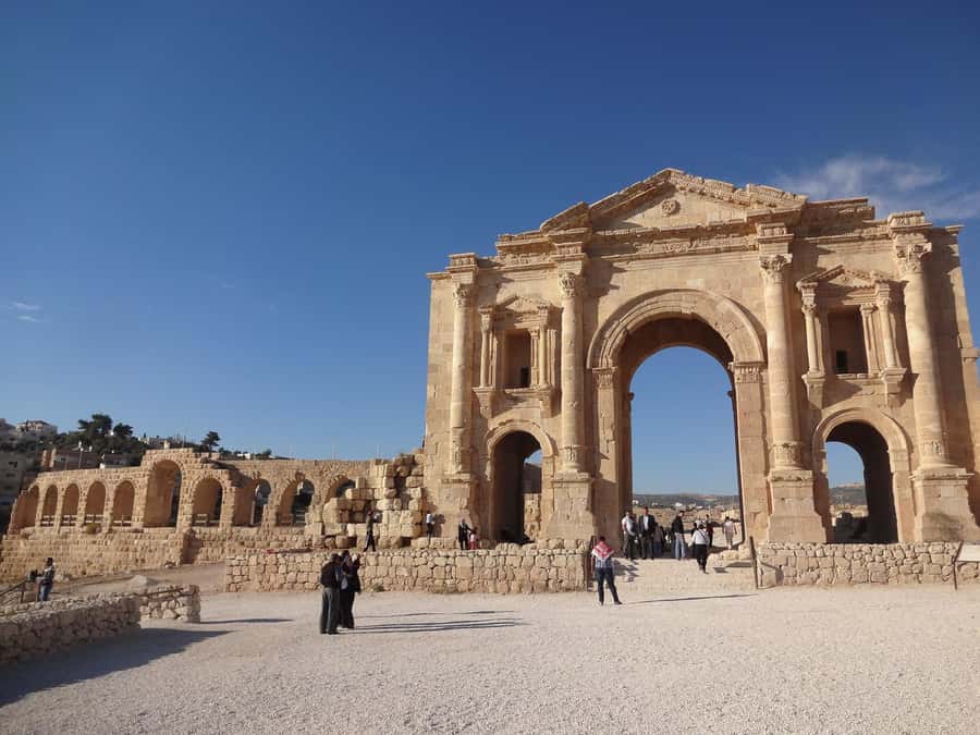 From Amman: Jerash, Ajloun Castle or Umm Qais Private Tour - Umm Qais: ancient Gadara above several borders