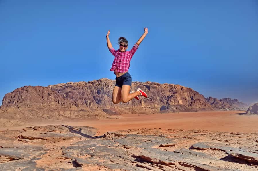 From Amman: Petra, Wadi Rum and Dead Sea 3-Day Tour - Day two evening: the red cliffs of Wadi Rum