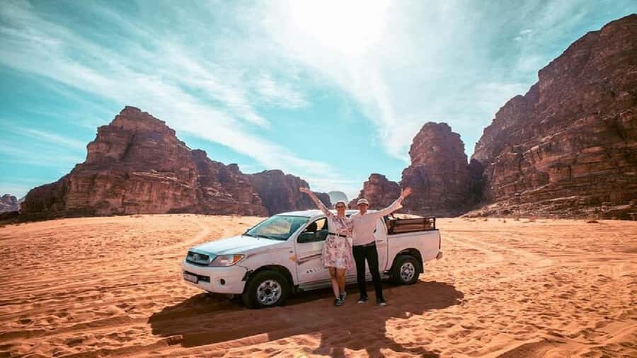 From Amman: Petra & Wadi Rum Private or group Day Tour - Wadi Rum: Two Hours in a Four-Wheel Drive
