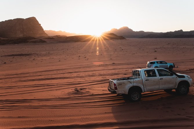 FROM PETRA | Full Day In Wadi Rum | Lunch Box & Admission fees included - Four hours among Wadi Rum’s red rocks