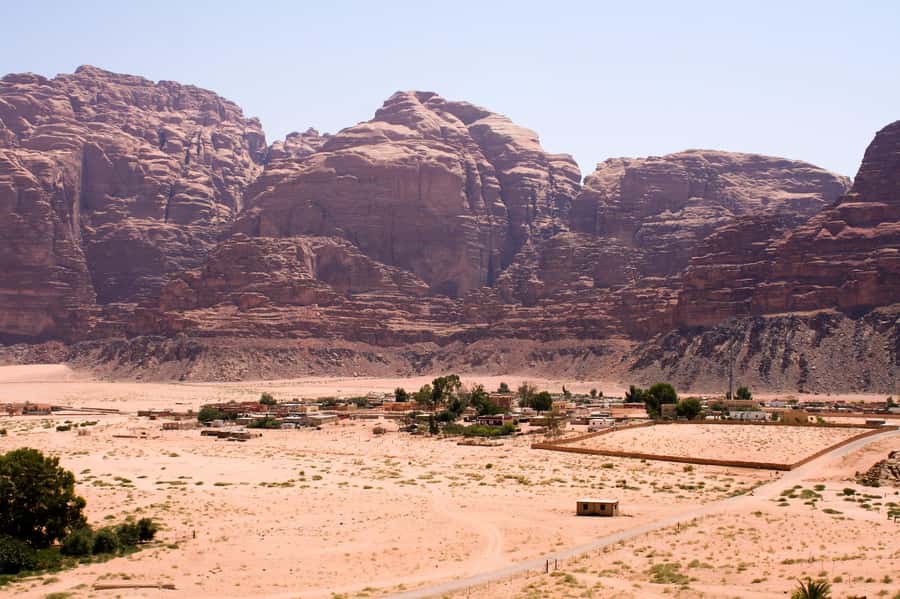 From Petra/Wadi Musa: Wadi Rum Jeep Tour with Hotel Transfer - Leaving Wadi Musa and crossing toward the desert