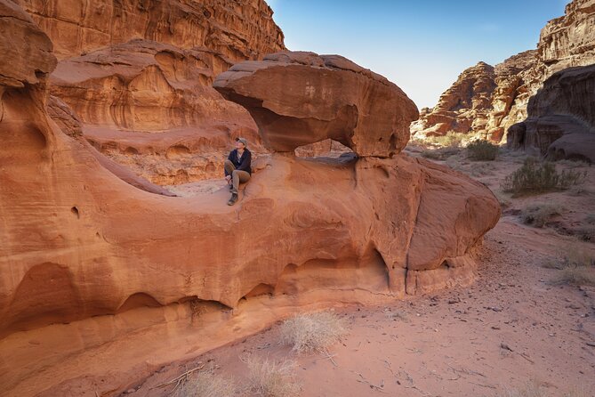 Full-Day 8 Hour Jeep Tour into Wadi Rum Protected Area with Stay - The one-kilometer walk through Abu Khashaba Canyon