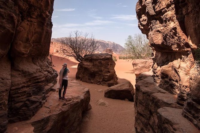 Full Day Jeep Tour with Overnight in beduin Camp Stay! (All Meals Included) - Climbing Al Ramal’s red sand dune