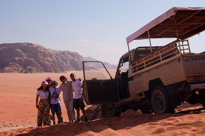 Half day Jeep Tour in Wadi Rum incl. water and Bedouin tea - Lawrence’s Spring, a quick first stop