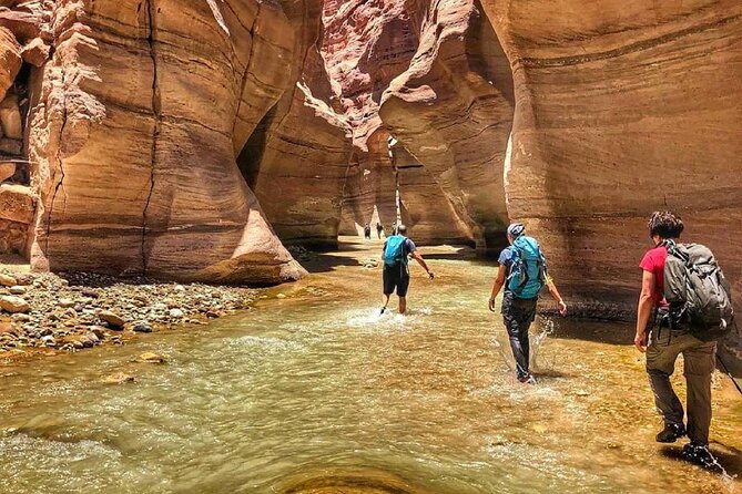 One Day Hiking Wadi Al Hasa Canyon - Following the river between the canyon walls