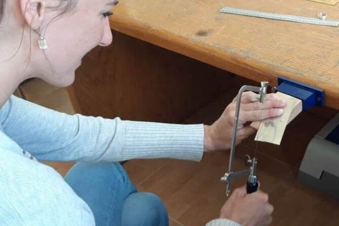 Private Experience of Simple Silver Ring Making in Amman - Cutting the silver plate by hand