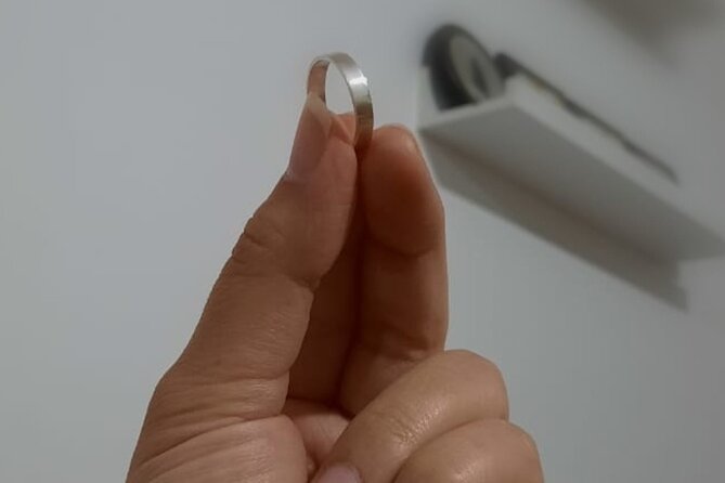 Private Experience of Simple Silver Ring Making in Amman - Cleaning and polishing with sandpaper