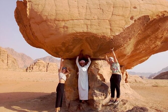 Wadi Rum 2-Day Jeep Tour with Meals and Overnight in Bedouin Camp - Burdah Bridge and the Walk Through Abu Khashaba Canyon
