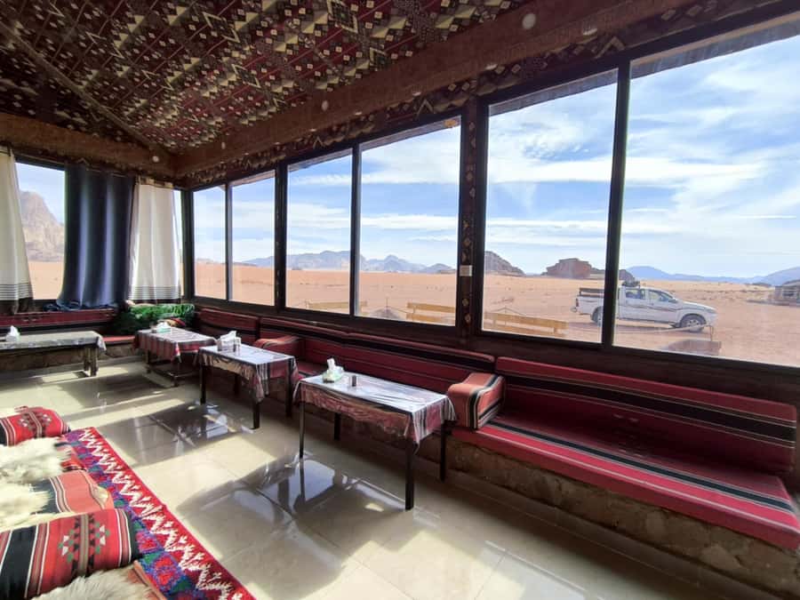 WADI RUM: ALL DAY JEEP TOUR with overnight and full meals - Lawrence’s Spring and the first red dunes