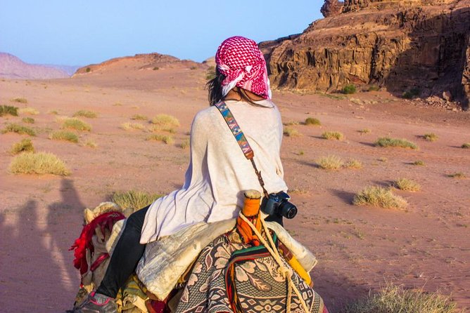 Wadi Rum: Camel Trek Adventure - Khazali Canyon and ancient inscriptions
