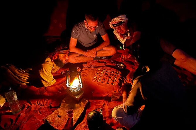Wadi Rum Cave Camping with Jeep Tour - Sandboarding at Um Ghadah