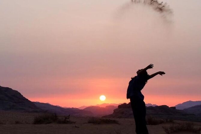 Wadi Rum Full Day Jeep Tour + Overnight in Bedouin Camp & Dinner - Climbing the Al Ramal red sand dune