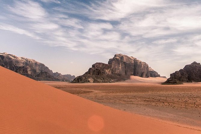 Wadi Rum: Full Day Valley Tour with Lunch - Lunch outdoors with a desert view